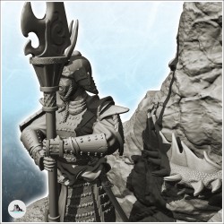 Dragon and samurai on rock (16)