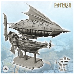 Large steampunk flying ship...