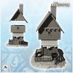 Maison en pierre avec cheminée et enclos en bois (3)