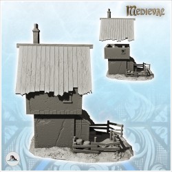 Maison en pierre avec cheminée et enclos en bois (3)
