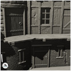 Châtelet avec tour de garde en pierre et maisons d'habitation (6)