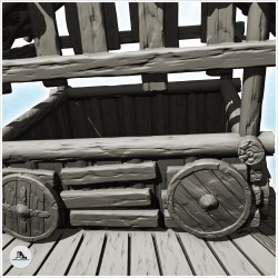 Tour de garde en rondins avec toit en bois (13)