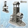 Square stone tower with wooden roof and floors (14)