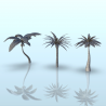 Set de 3 palmiers et cocotiers tropicaux (3)