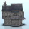 Medieval half-timbered house with canopy and stone base (2)
