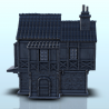 Medieval half-timbered house with canopy and stone base (2)