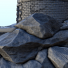 Phare en pierre sur promontoire rocheux avec escalier d'accès (3)