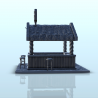 Outdoor wooden pirate bar with chairs and roof (5)