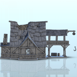Medieval storage warehouse with pulley extension for handling (11)