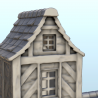 Medieval tower building with canopy and chimney (13)
