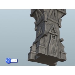 Medieval tower with Moon pattern