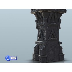 Medieval tower with Moon pattern