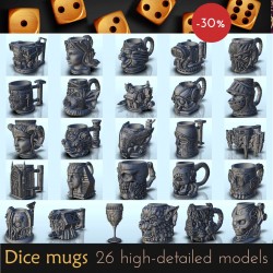 Pack of dice mugs