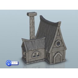 Medieval house with chimney