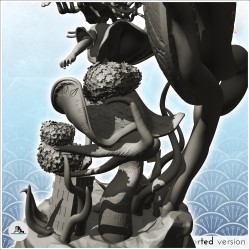 Statue of young oriental goddess on celestial tree (5)