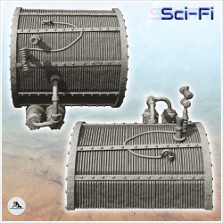 Baraque de stockage avec réservoirs à produits et antennes magnétiques (2)