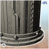 Round storage silo with reinforced wooden access ladder (12)
