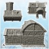 Medieval house with ladder and stable for animals (8)