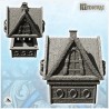 Bâtiment à haut toit avec terrasse en pierre et cheminée (23)