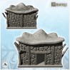 Square building with wave roof and stone walls (26)