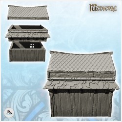 Wooden building with tiled roof and second floor (27)