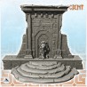 Fontaine en ruine avec escalier et lion sculpté (2)