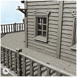 Saloon with entrance canopy and double floor and large terrace (+ props) (27)