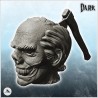 Mug with zombie skull with axe (28)