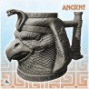 Mug à dés de tête d'aigle égyptien antique (31)