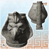 Mug à dés de tête d'aigle égyptien antique (31)