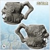 Monkey open mouth dice mug with scars (33)