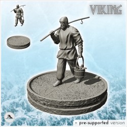 Medieval fisherman with...