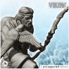 Old Viking druid with raven and wooden stick (9)