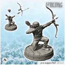 Seated Viking archer with metal helmet (17)