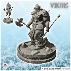 Viking warrior with horned...
