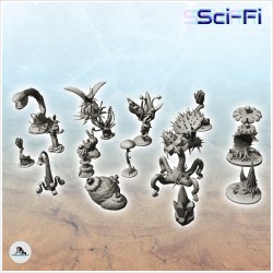 Set of nineteen alien plants (2)