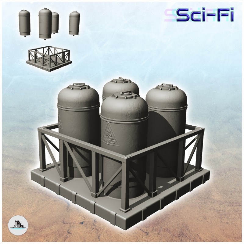 Cryogenic storage platform with four silos (21)