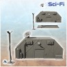 Futuristic command post with antenna and lamp post (24)
