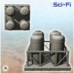 Plateforme de stockage cryogénique à quatre silos (21)