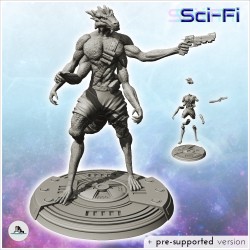Four-armed alien warrior with laser gun (7)