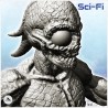 Scaly-skinned alien warrior with double laser guns (13)