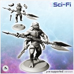 Cyclope alien à quatre bras avec lance lourde (17)