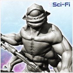 Four-armed alien cyclops with heavy spear (17)