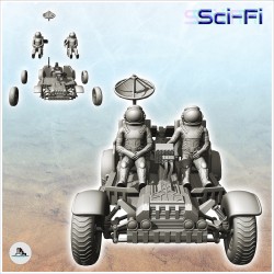 Rover d'exploration planétaire avec deux astronautes (2)