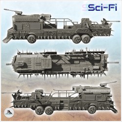 Truck with weapons, spikes and front shovel (1)