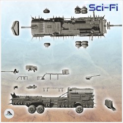 Truck with weapons, spikes and front shovel (1)