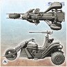 Moto à trois roues post-apo avec arme automatique (10)