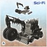 Post-apo backhoe with multiple rotary saws and spikes (13)