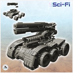 Six-wheeled Sci-Fi fighting vehicle with laser cannon (18)