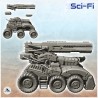Véhicule de combat Sci-Fi à six roues avec canon laser (18)